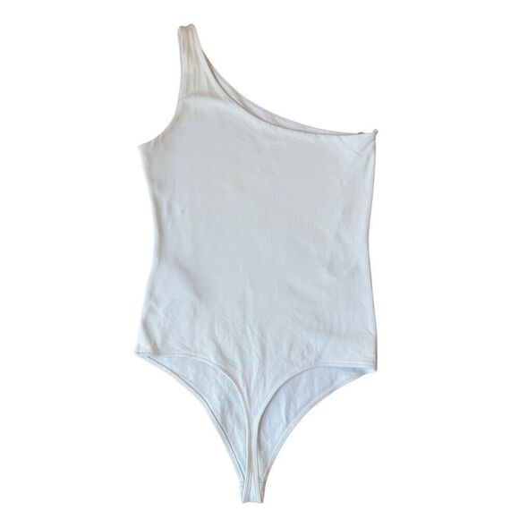 Abercrombie & Fitch Soft Collection White One Shoulder Bodysuit Size M - Picture 5 of 9